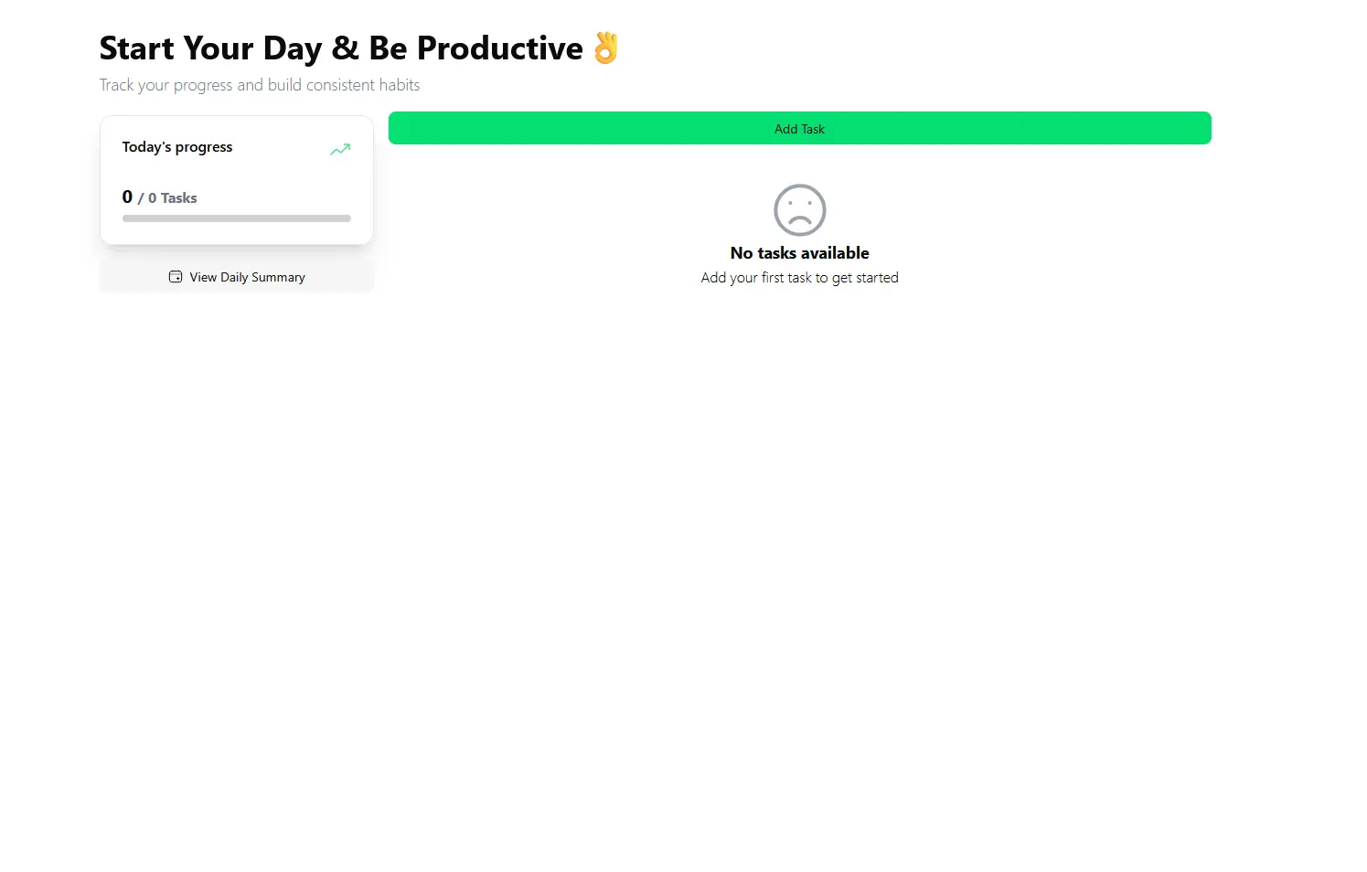 Zrzut ekranu projektu To do manager